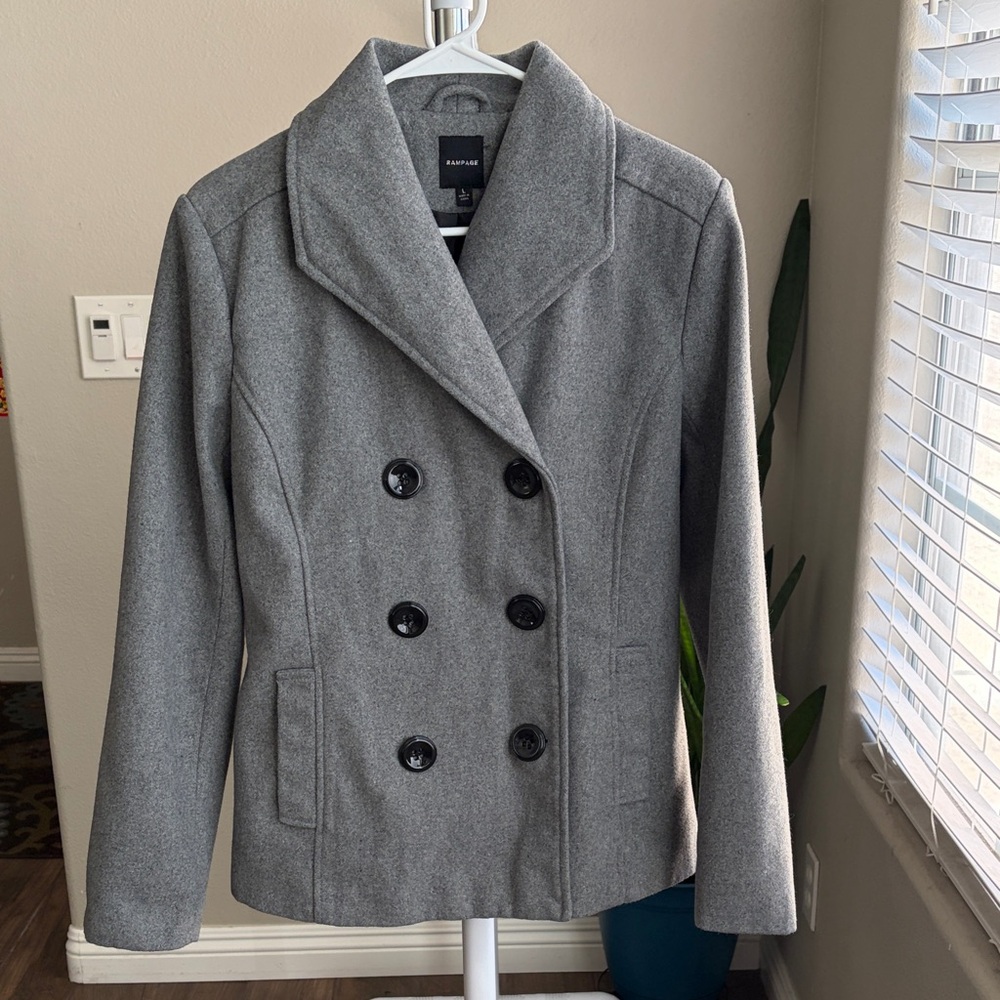 Rampage Charcoal Pea Coat